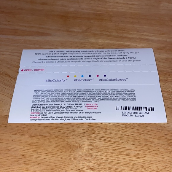 “Living The Gleam” Color Street, 100% Nail Polish Strips - Picture 4 of 4